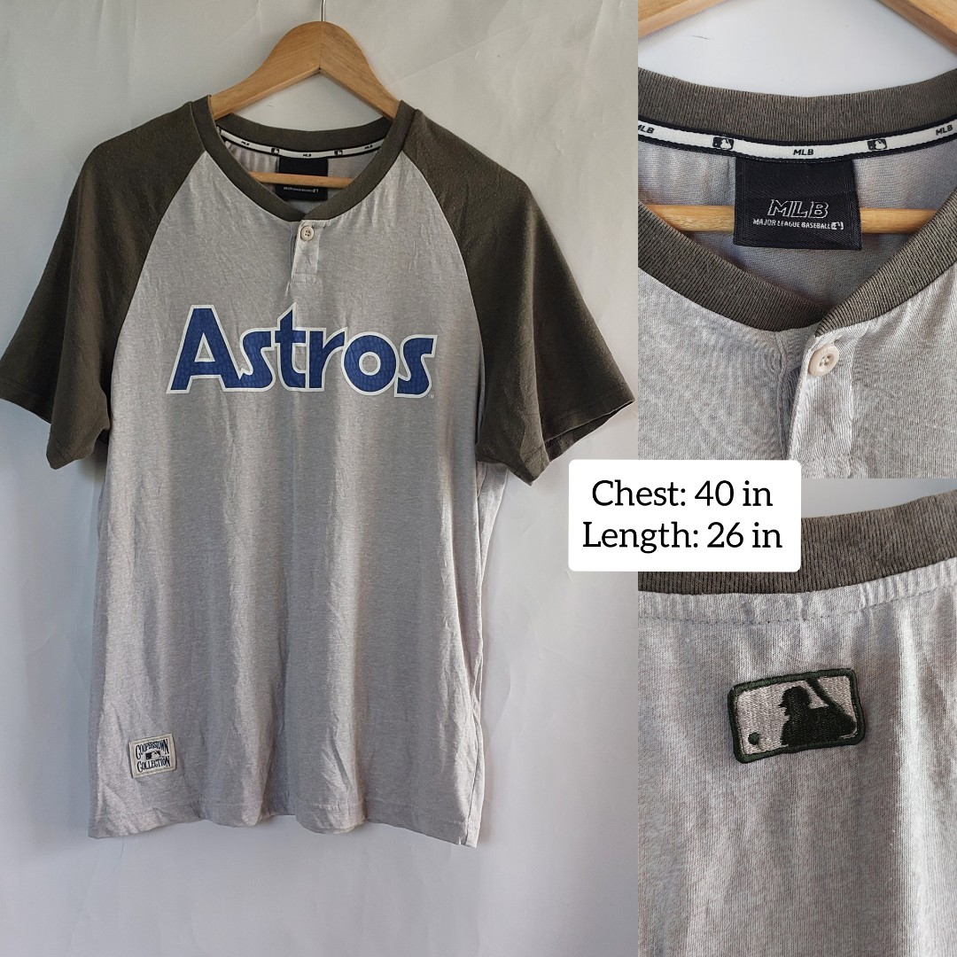 Houston Astros Polo Shirt Mens 2XL MLB Genuine Merchandise Gray MLB