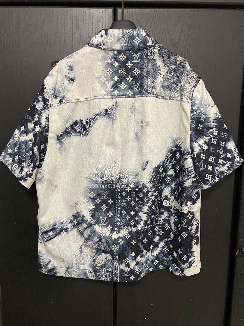 Louis Vuitton Monogram Bandana Shortsleeve Shirt Bleached Blue