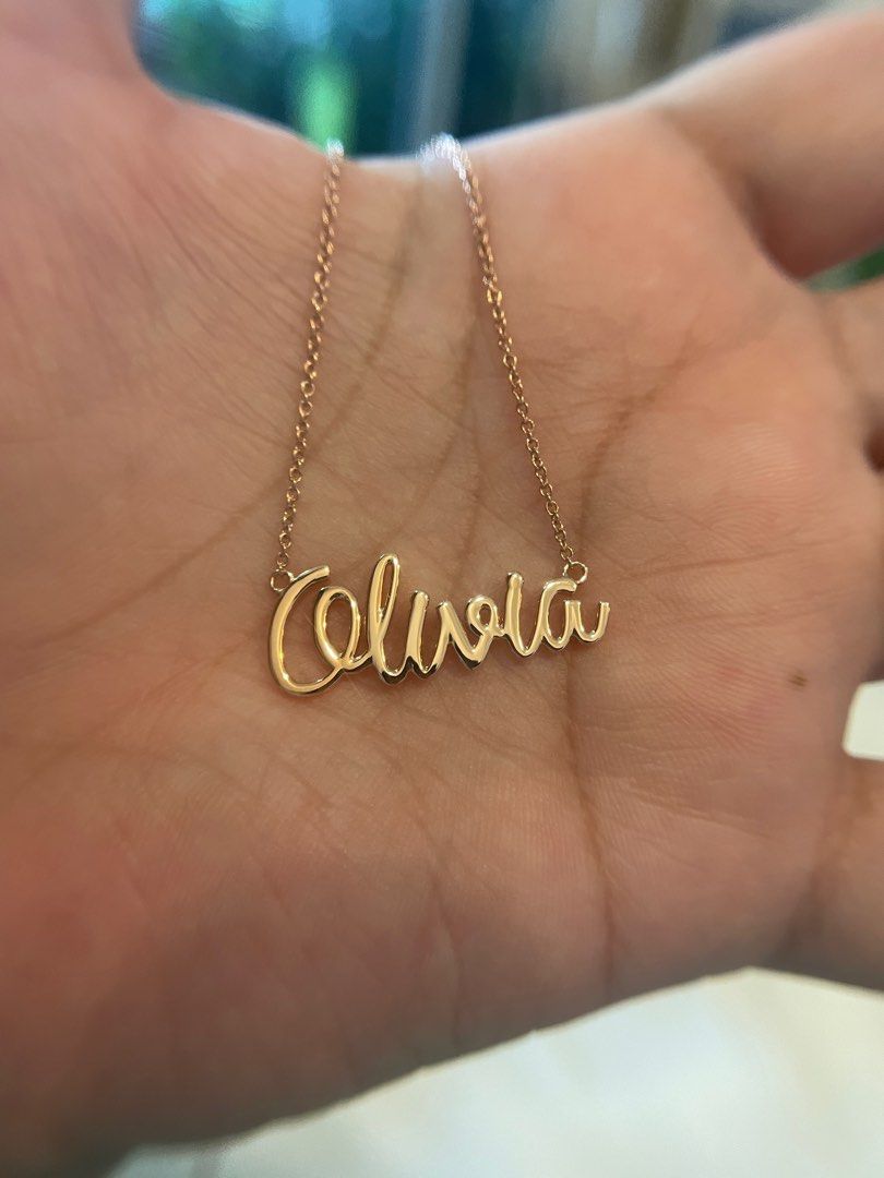 Gold plated personalised discount necklace