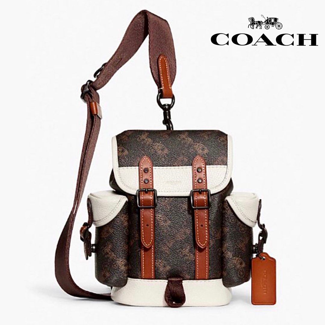 New Coach Original CF112 Hitch Backpack 13 Women Men Chest Bag with Full Set of Coach Package