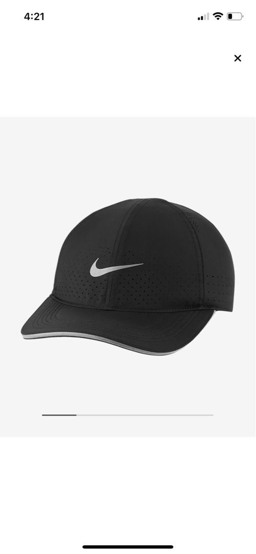 Nike Aerobill Featherlight Running Cap Women's Hat Perforated DRI-FIT 6  Panel