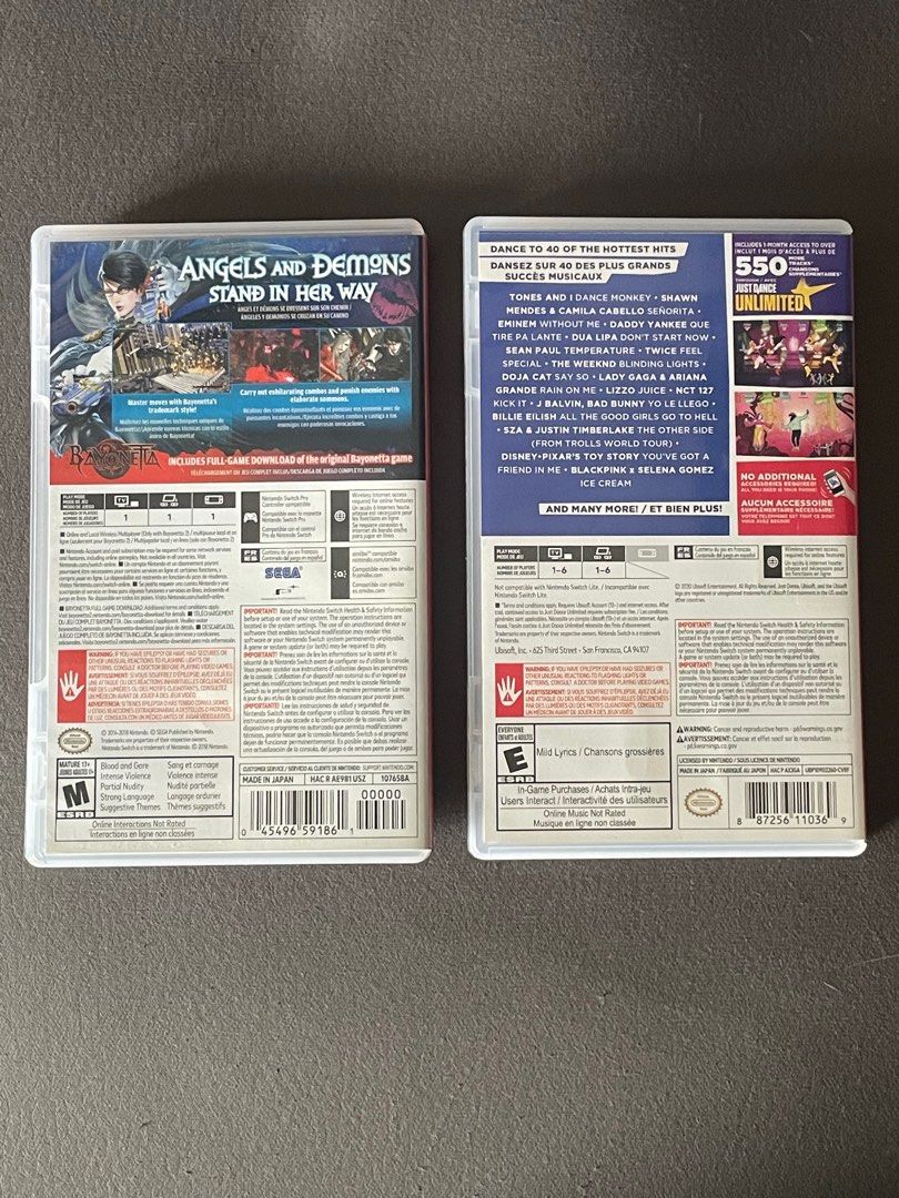 Nintendo Switch Bayonetta 2 and Just Dance 2021 (Category: Nintendo) located in Mandaluyong City. Submitted by emes9 (Listing ID 1245130260, Image 2). Description: Selling both for 2.8k only Bayonetta 2 and Just Dance 2021.