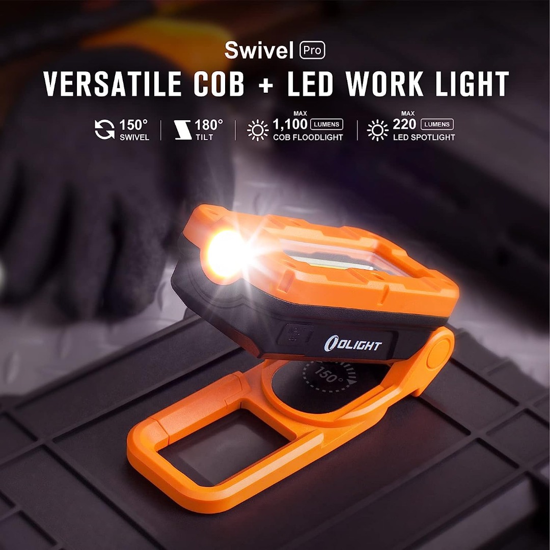 Olight Swivel Pro Rotatable  Foldable Work Light, Sports Equipment, Hiking   Camping on Carousell