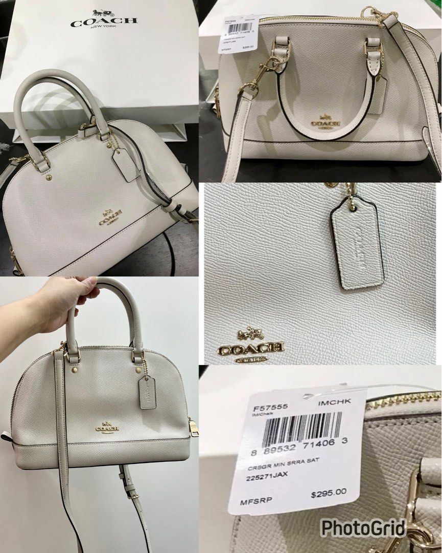 Coach White Mini Sierra Leather Satchel, Best Price and Reviews
