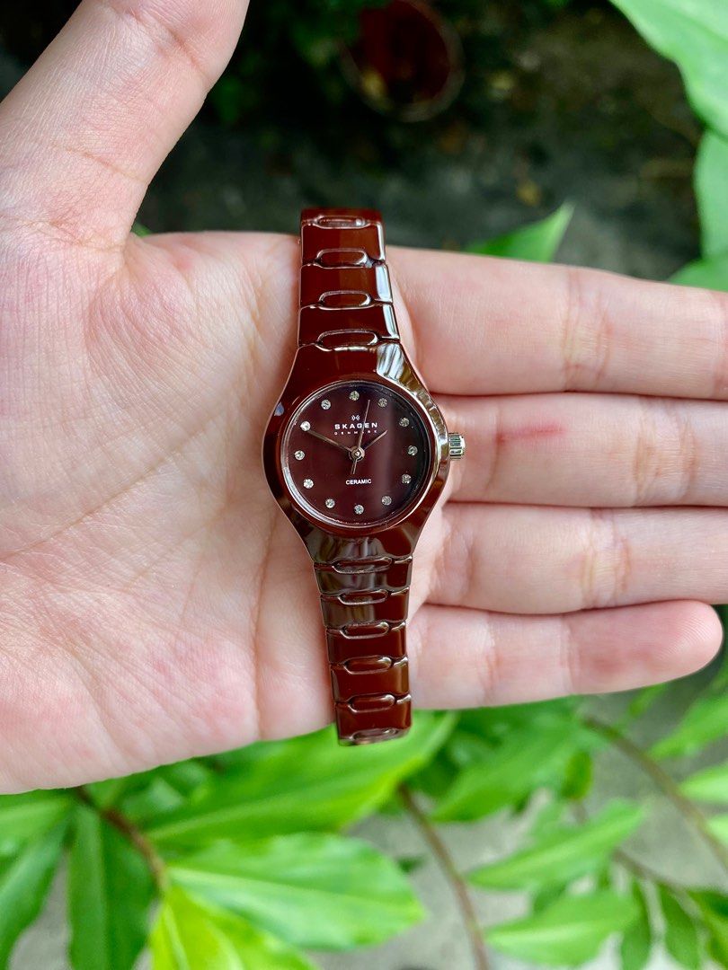 Skagen watch best sale with swarovski crystals