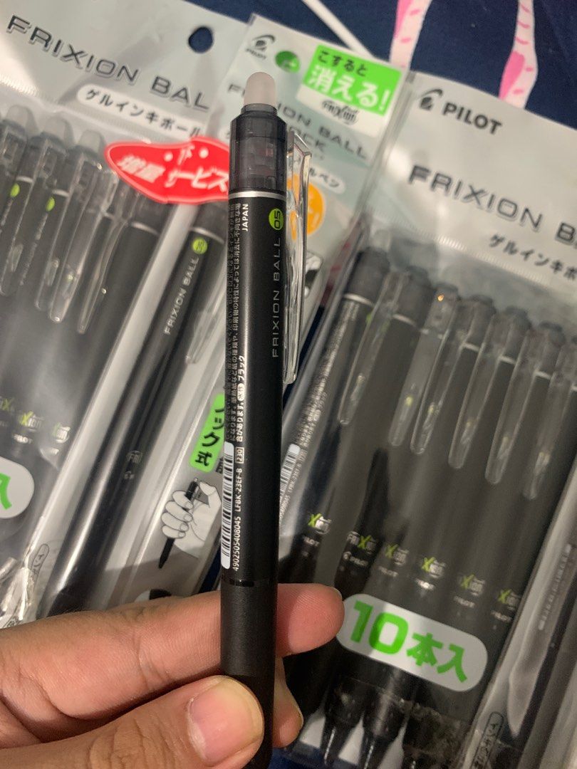 Pilot FriXion Ball Knock Retractable Gel Pen - 0.5 mm - Black on Carousell