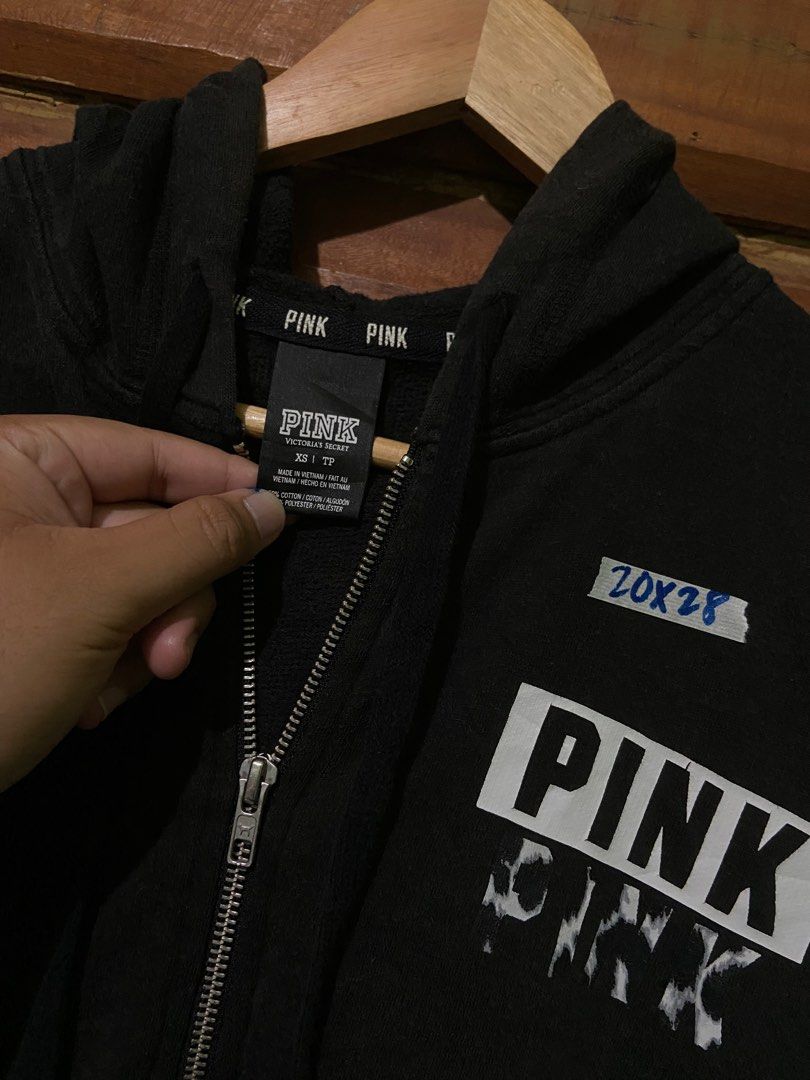 Pink Victoria Secret Double Logo Hoodie Women s Fashion Coats