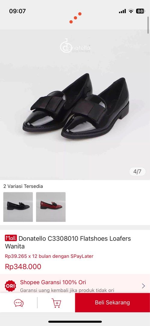 Preloved Donatello Shoe black sz 36