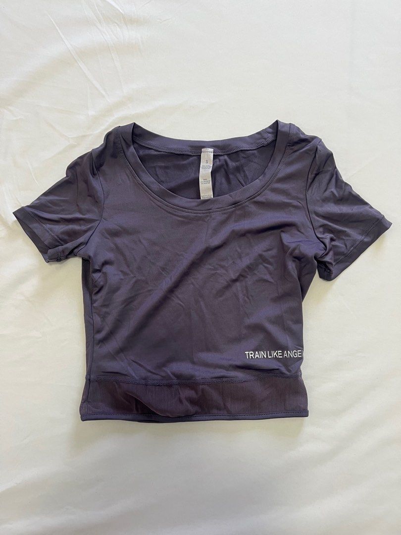 Purple Yoga Top Women s Fashion Activewear on Carousell
