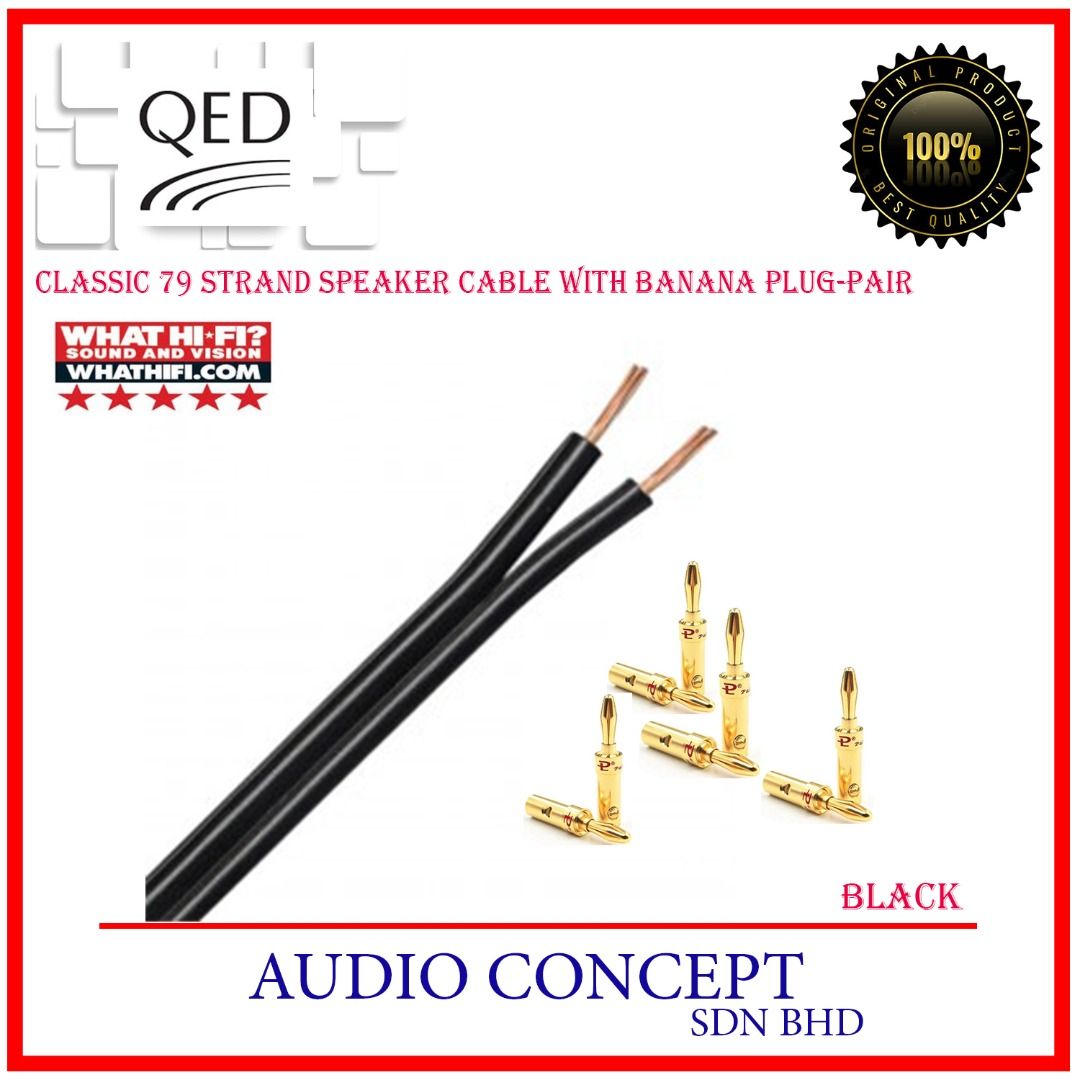 QED AIRLOC METAL 4mm BANANA PLUG 16本