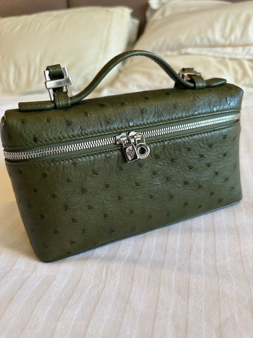 Loro Piana Green Ostrich Mini Bag - Green Mini Bags, Handbags