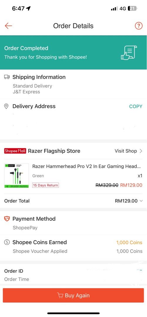 RAZER Razer Hammerhead Pro V2 Audio Earphones on Carousell