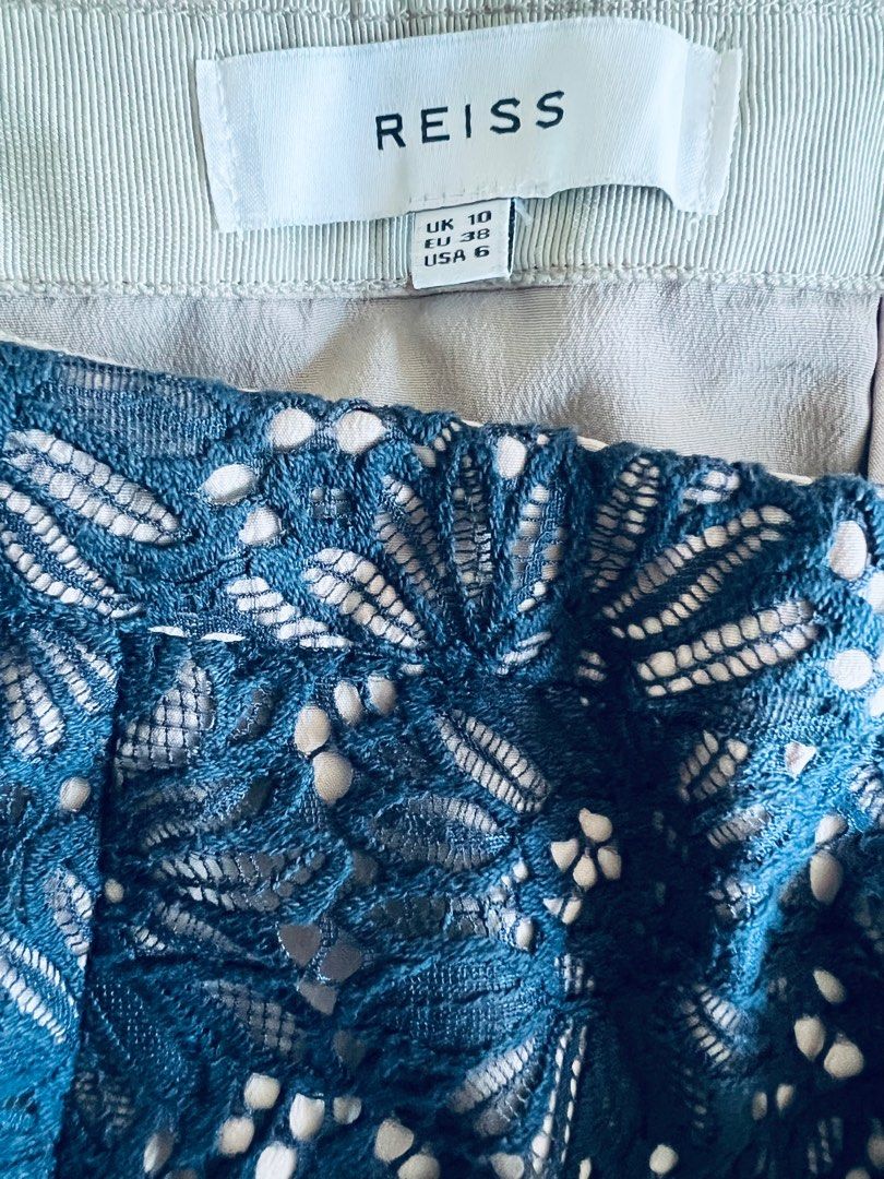 Navy lace pencil skirt uk store