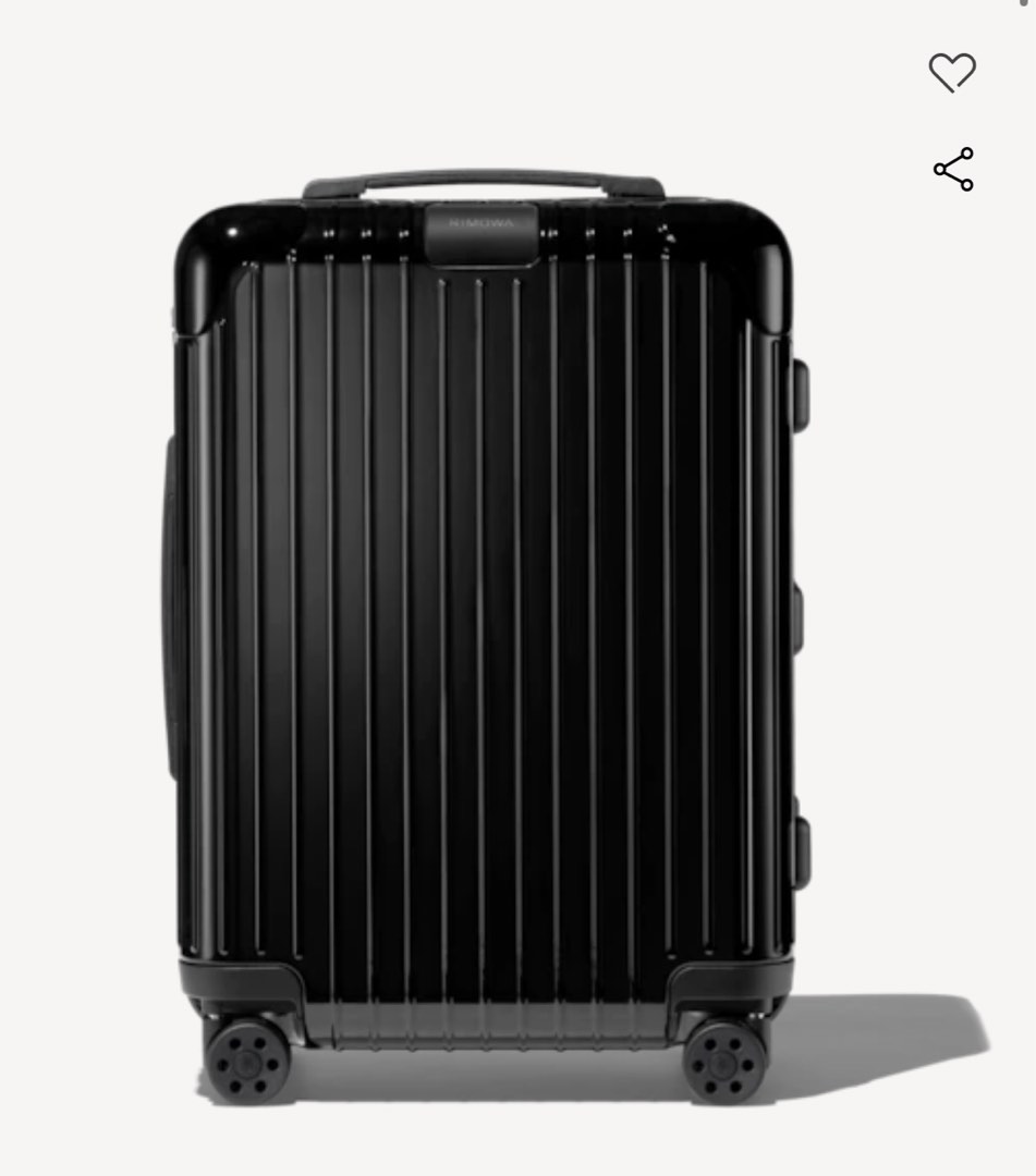 Rimowa Carry-On Luggage Black Gloss, Hobbies & Toys, Travel, Luggage on ...