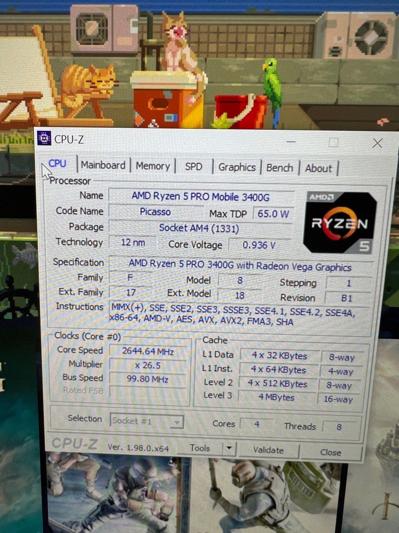 Ryzen 3400g cpu z 2025
