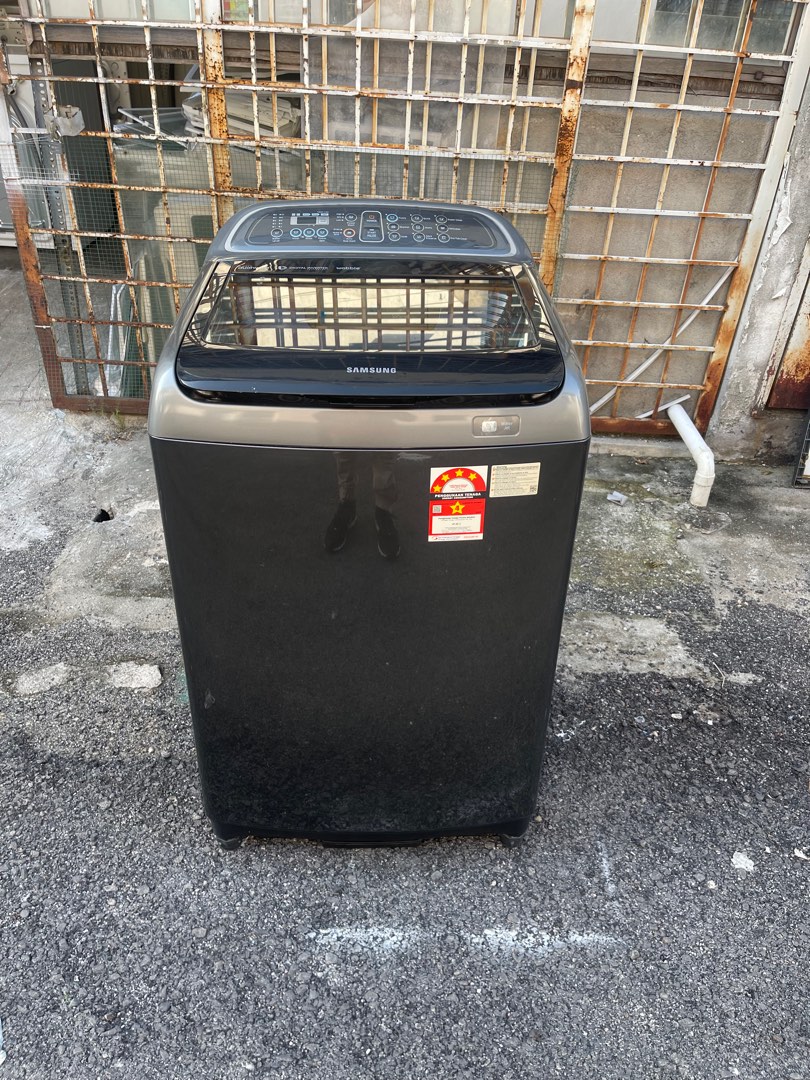 Samsung digital inverter washing machine 16.0kg top load washer fully automatic mesin basuh, TV