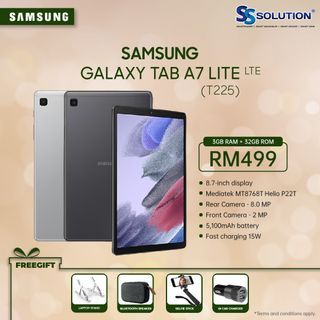 Samsung Galaxy Tab A7 Lite LTE | 3GB RAM+32GB ROM | Official Malaysia Set