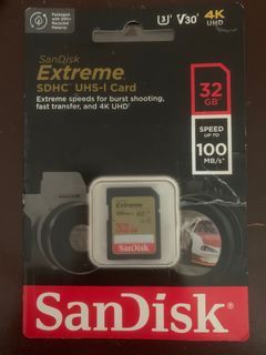 Sandisk extreme 32gb card