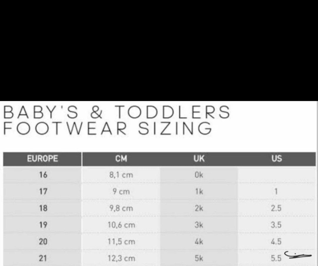 Adidas Kids Footwear Size Adidas Size Chart Infant 9k Shoe Size