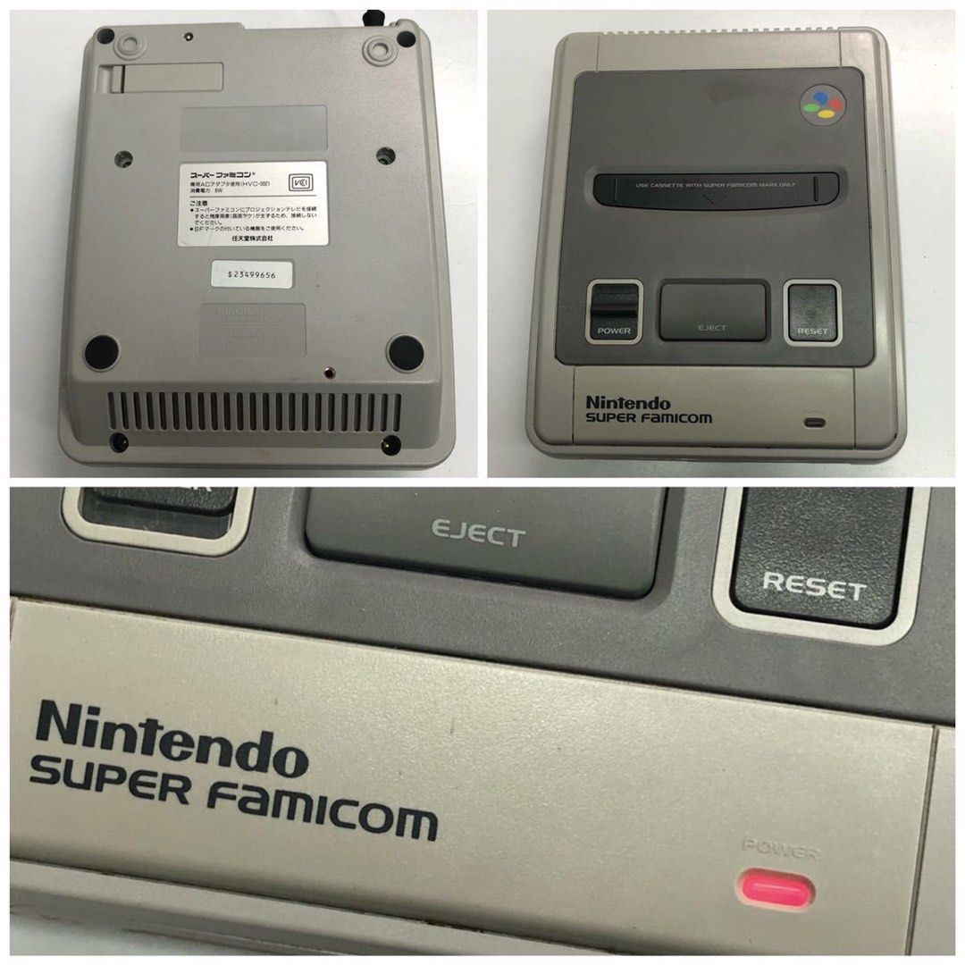 中古原裝日版超級任天堂sfc 超任主機Nintendo SHVC-001 snes, 電子遊戲