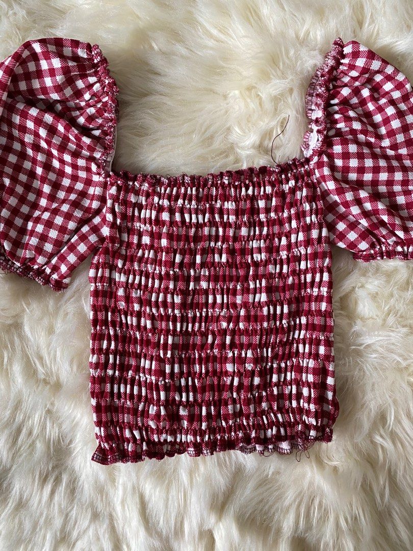 Smocked Crop Top (Category: Blouses) located in Santa Rosa. Submitted by rockitlee (Listing ID 1245130020, Image 1). Description: •Used once only •Slightly negotiable •Rfs: Decluttering.