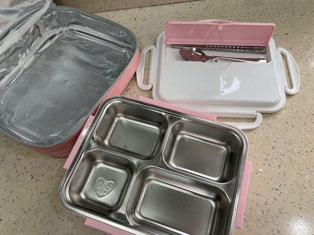 Stainless Steel Lunch Box with Thermal Bag, Furniture & Home Living