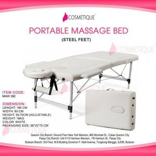 Steel Massage Bed White