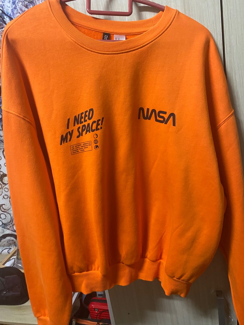 Nasa store orange sweatshirt