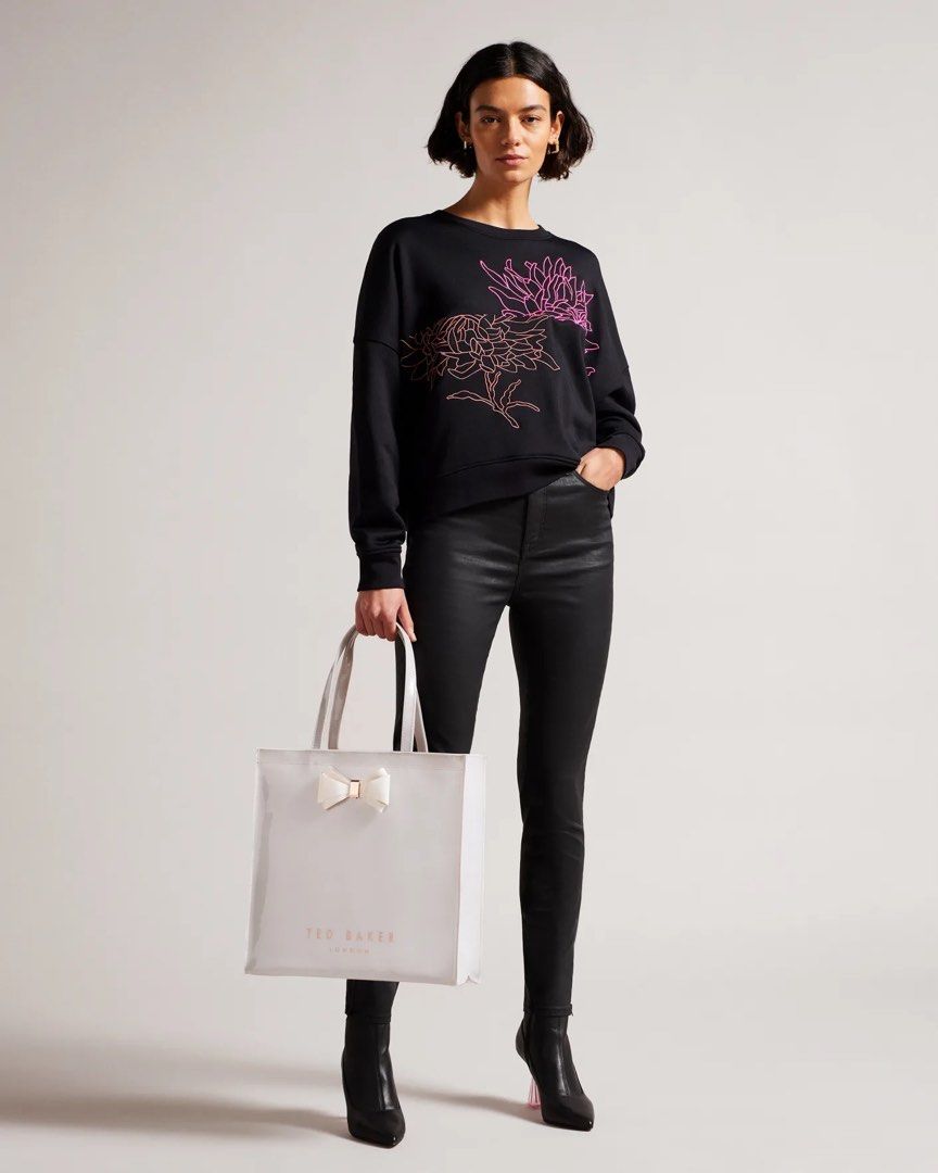 TED BAKER Grey Bow Totebag Large