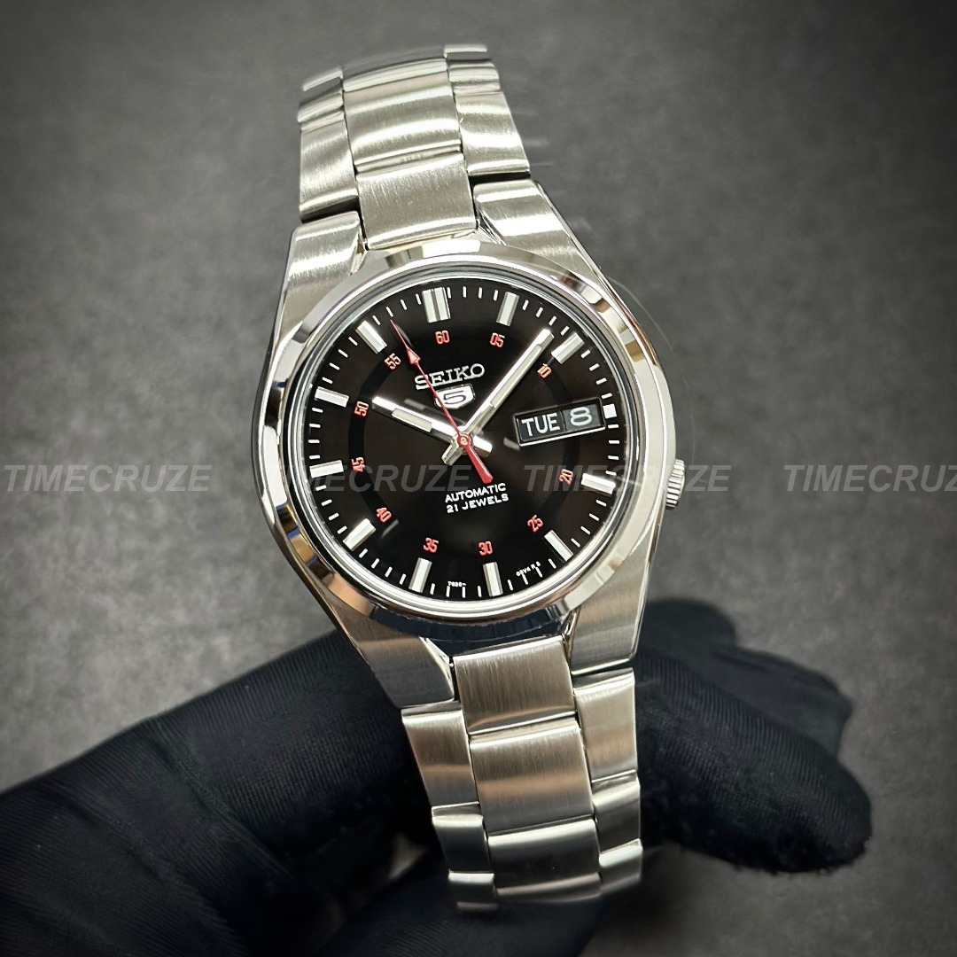 Time Cruze Seiko 5 SNK617K1 Automatic Stainless Steel Black Dial