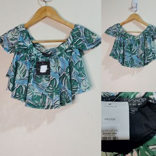 Topshop Off Shoulder Crop Top
