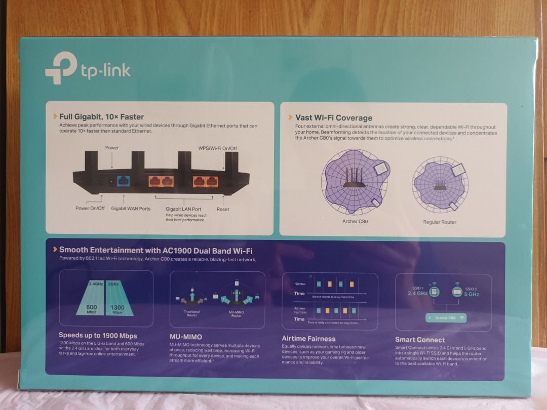 tp-link AC1900 Wi-Fi Router (全新)[未拆盒], 電腦＆科技, 電腦周邊及配件, Wifi及上網相關產品 ...