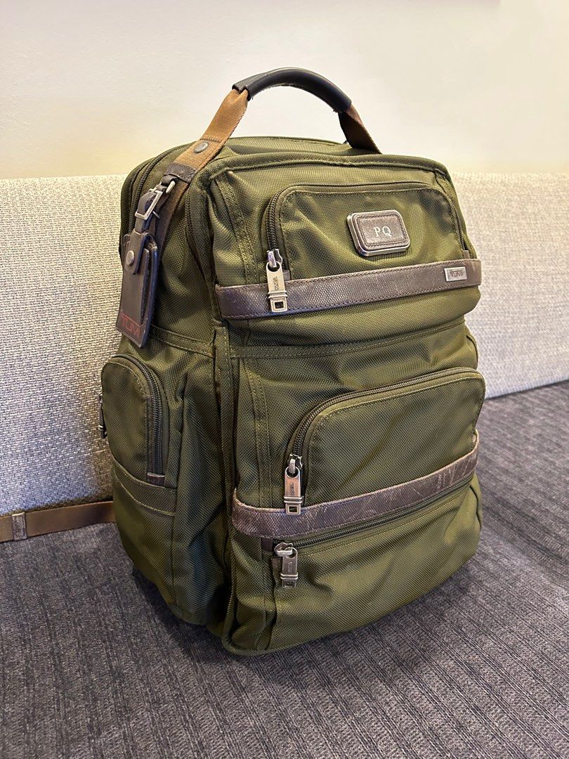 Tumi olive green on sale backpack