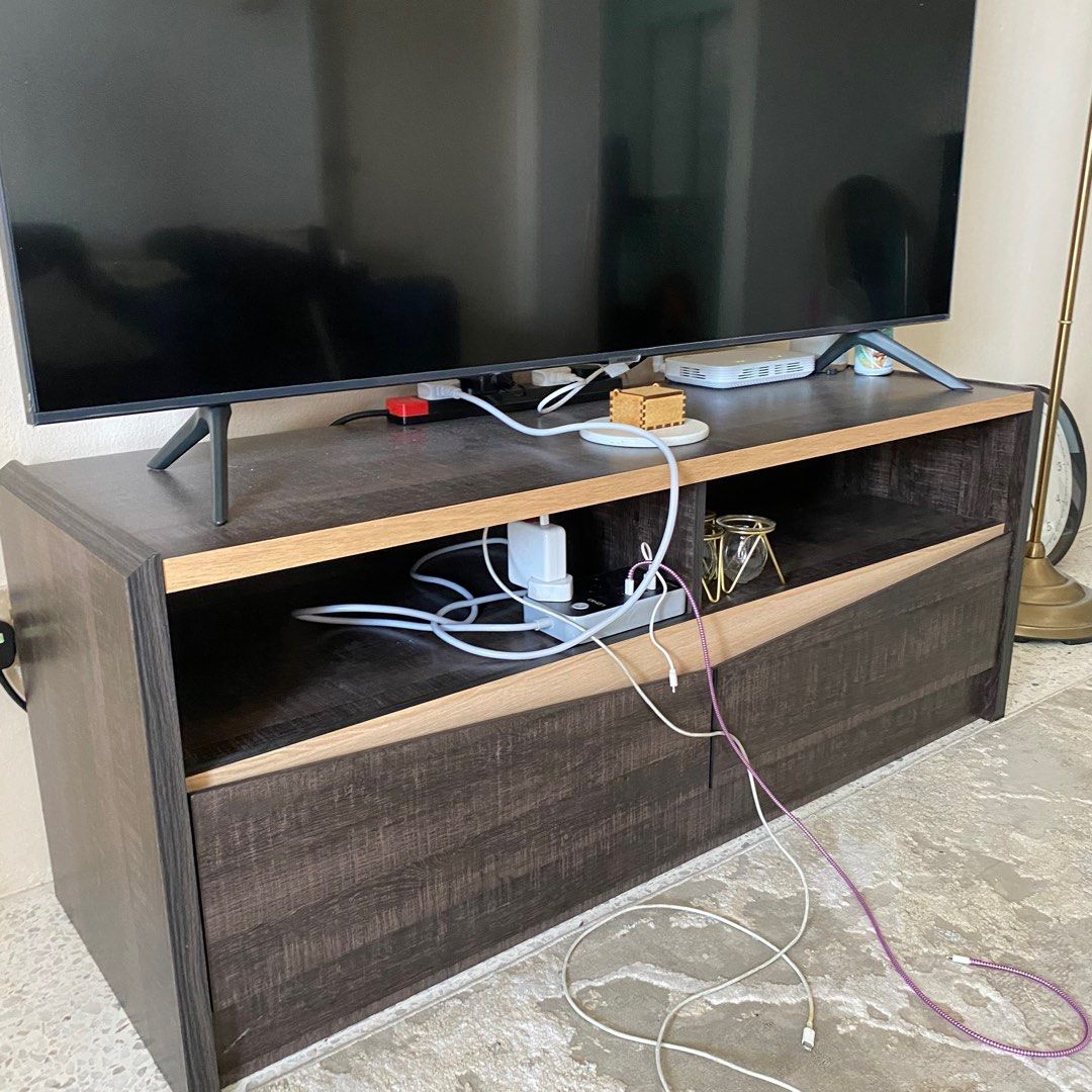 TV Dark Brown Wood, Furniture & Home Living, Furniture