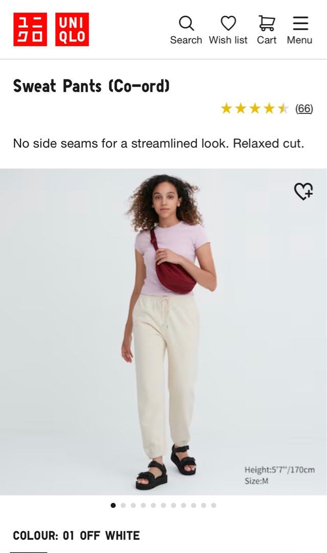 UNIQLO women s sweatpants off white Women s Fashion Bottoms Other Bottoms on Carousell