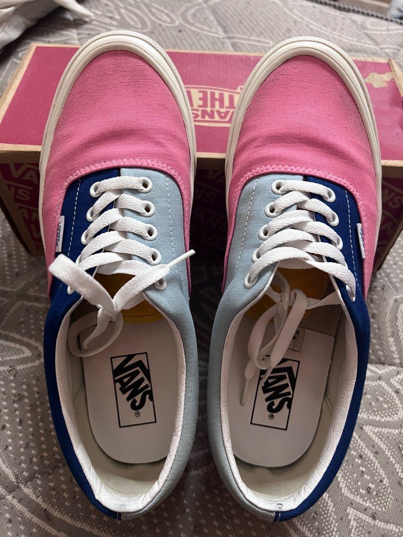 Pink and hotsell blue vans
