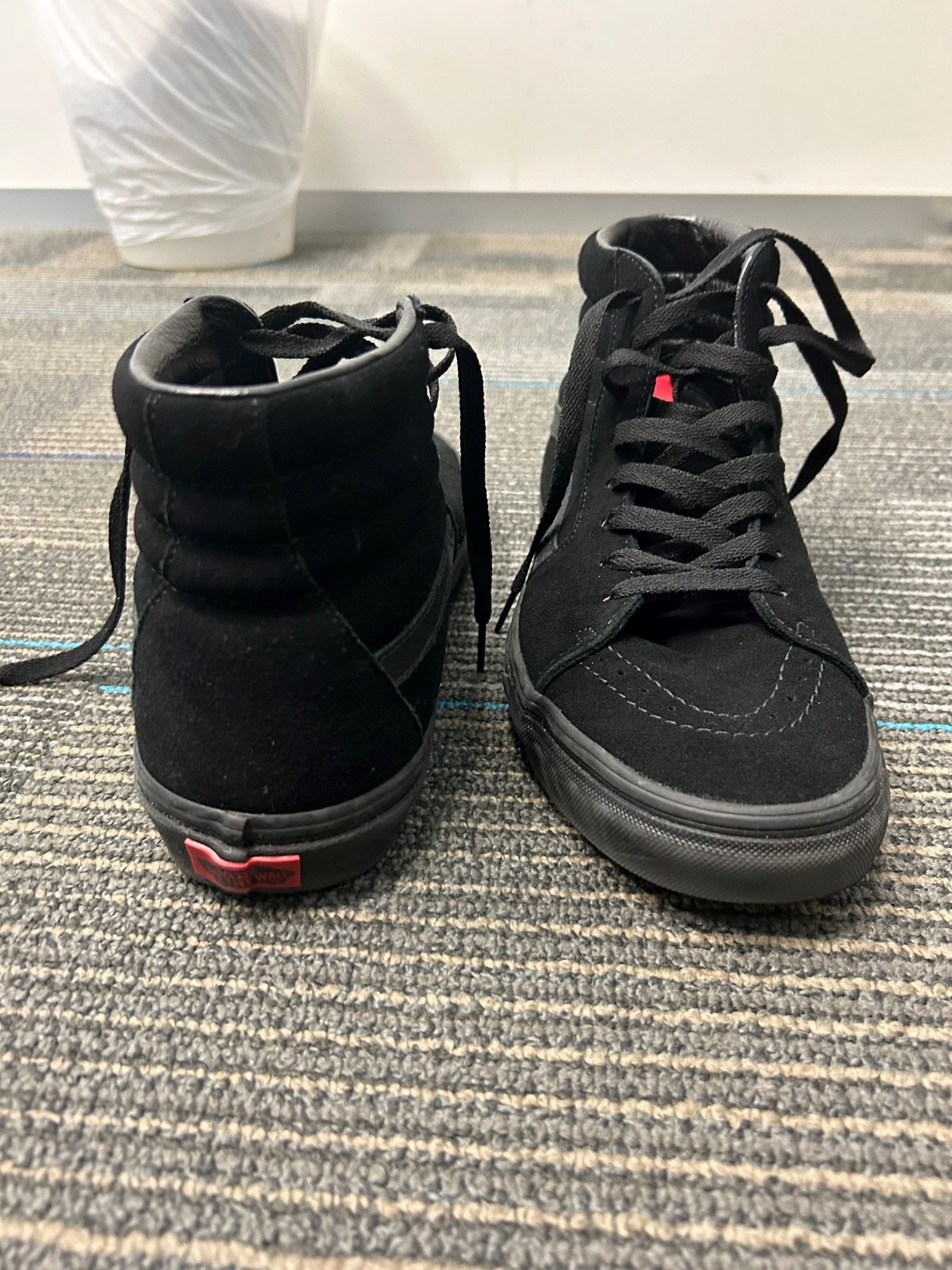 All black hi shop top vans
