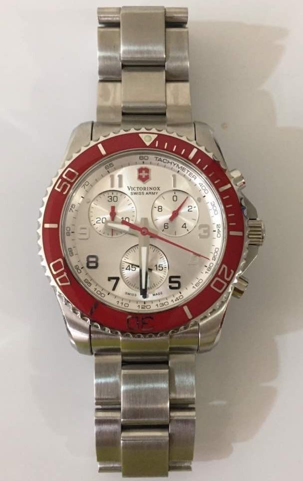 Victorinox Swiss Made Maverick GS 241434 Red Dial Chronograph