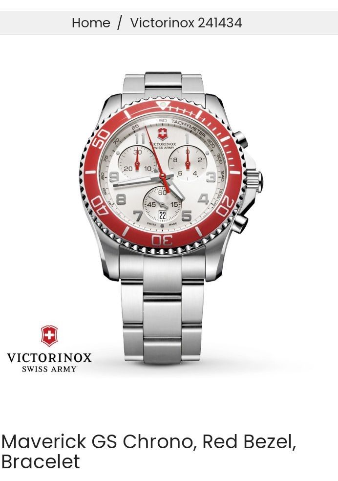 Victorinox Swiss Made Maverick GS 241434 Red Dial Chronograph Barang Mewah Jam Tangan di Carousell