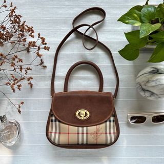 Vintage Burberrys Nova Check Kelly two-way Bag
