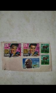 Elvis Prestley Vintage Used Postal Stamps.