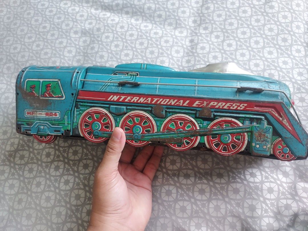 Vintage metal shop toy train