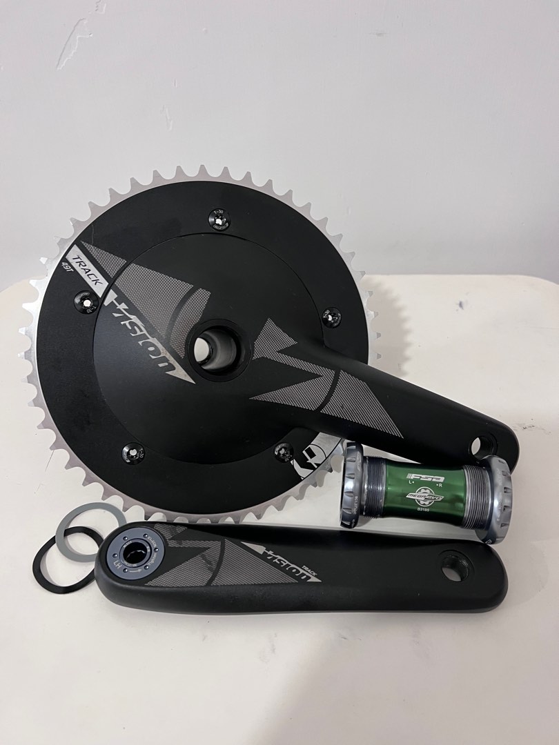 VISION TRACK 165mm lengths 49T CRANKSET, 運動產品, 單車及配件