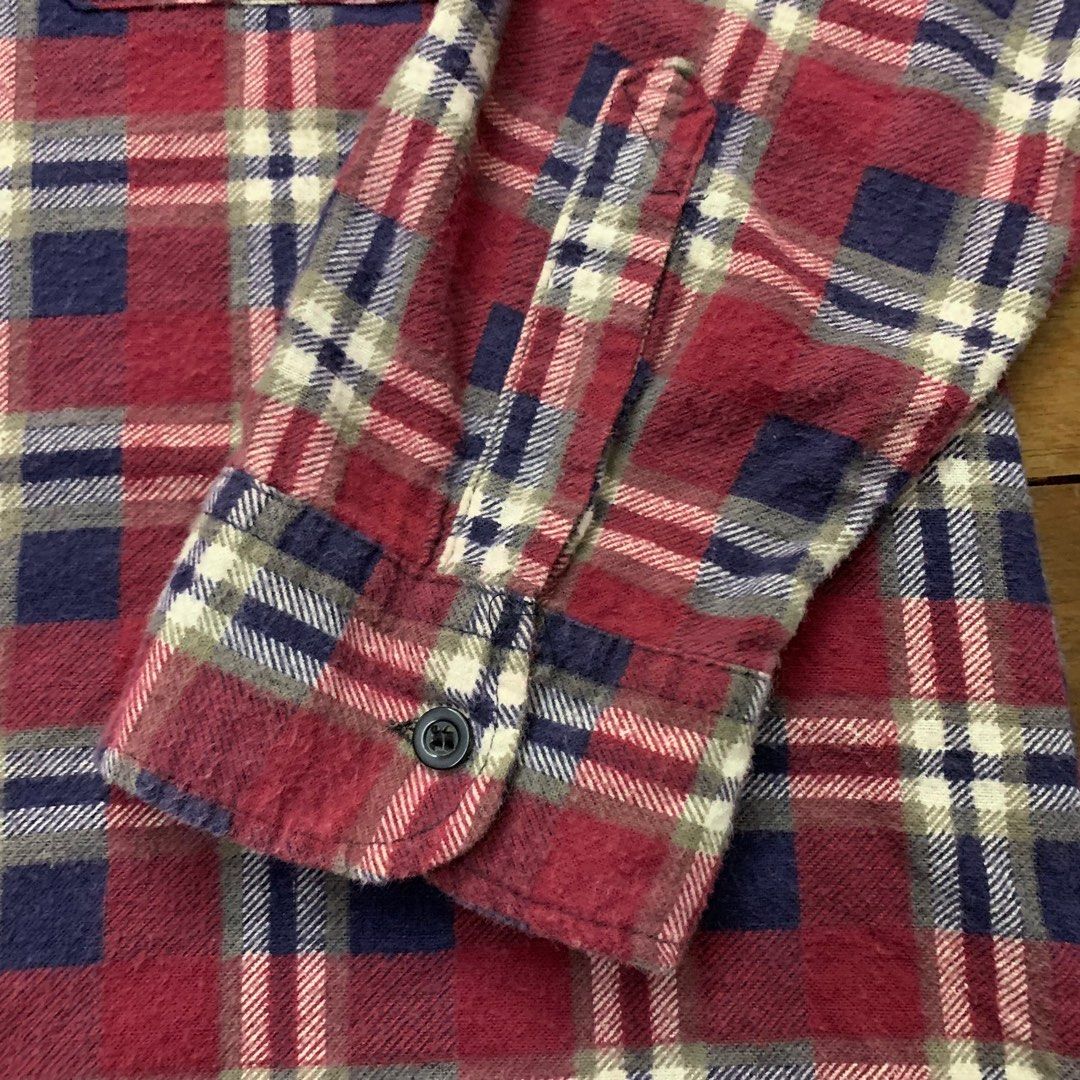 Woolworths Essential Flannel, Men's Fashion, Tops & Sets, Formal Shirts on Carousell