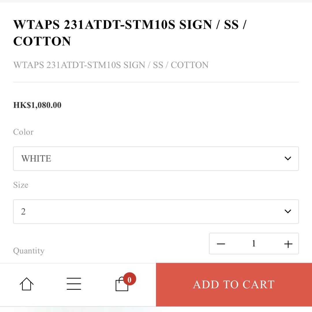Wtaps 2023 sign ss cotton M size, 女裝, 上衣, T-shirt - Carousell