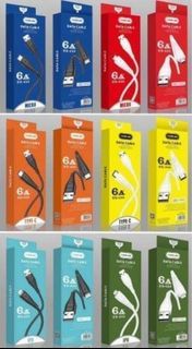 Yesplus 6A+ Lightning, Type C or Micro Fast Charging for IOS and Android Overcharging Protection Lightning Type C Micro to USB