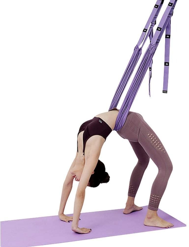 Yoga Strap For Stretching, Waist Back Leg Stretch Strap, Waist Flexibility  Assist Trainer,Purple