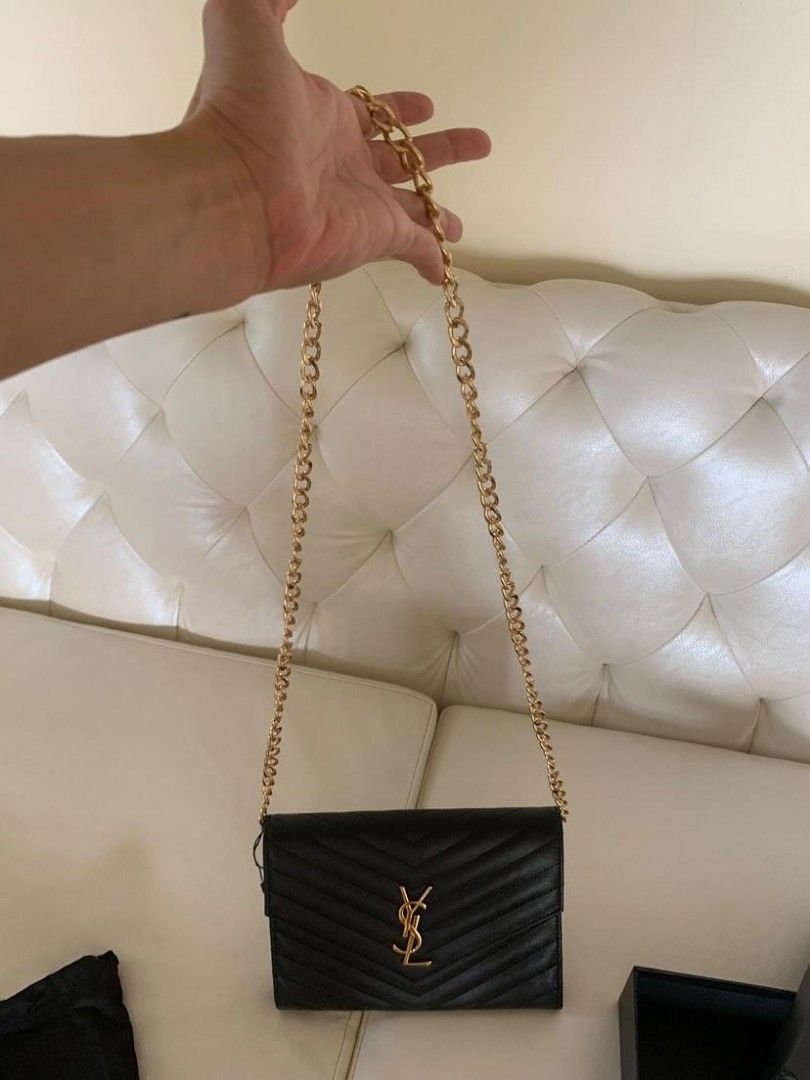 YSL Cassandre Matelassé (Category: Luxury Bags & Wallets) located in Quezon City. Submitted by luckydana (Listing ID 1245115771, Image 3). Description: Authentic 🇮🇹 100% YSL Cassandre Matelassé Flap Pouch Brand New With free generic chain Comes with box, dust bag and cards.