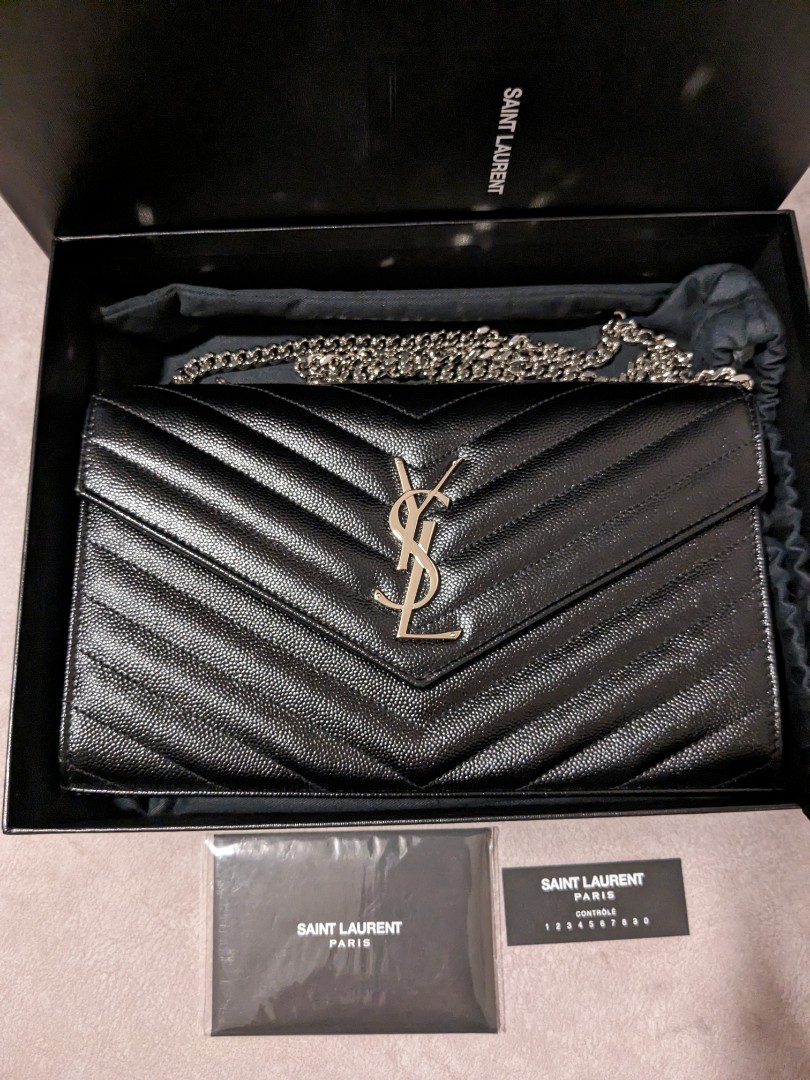 YSL Cassandre Chain matelassé Brown, Luxury, Bags & Wallets on Carousell