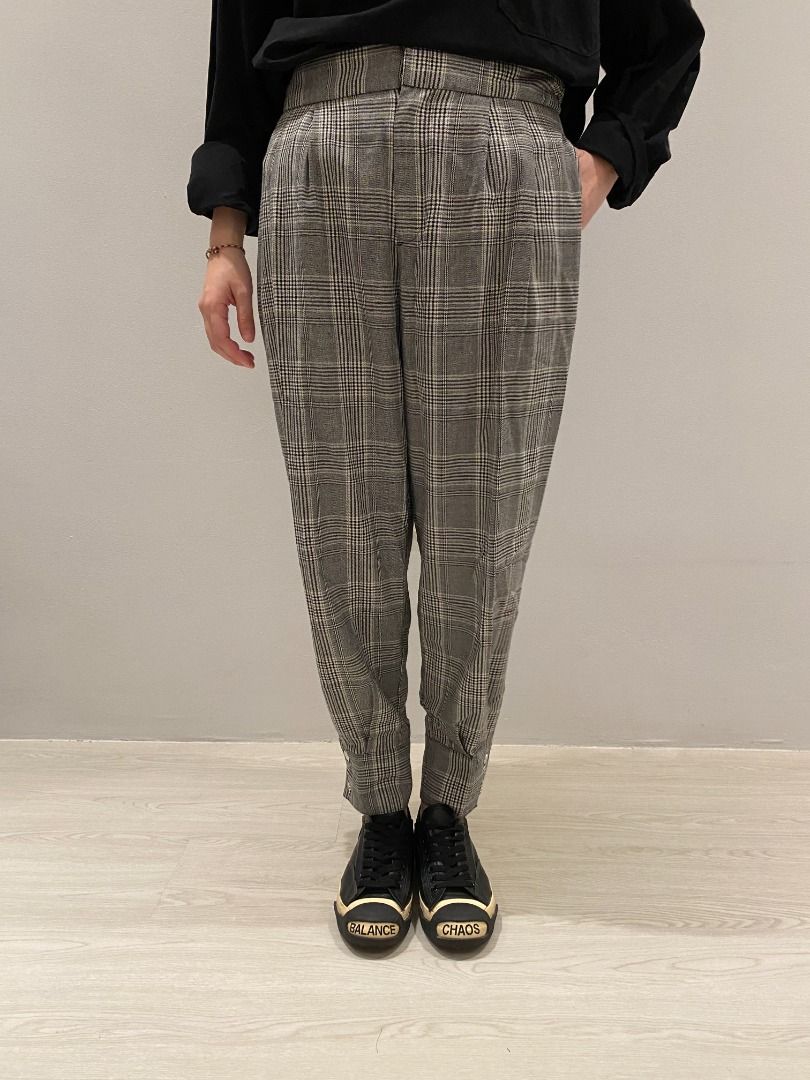 Gingham dress new arrivals pants